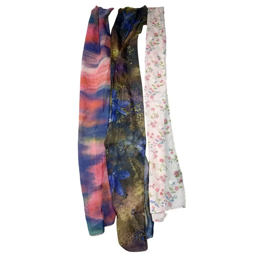 Vintage Sheer Scarf Lot Boho Coquette Cottagecore Y2K Bag Charm Accessories